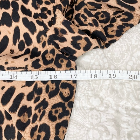 Dress The Population Dahlia Leopard Print Long Sleeve Shift Dress XS NWT - Picture 14 of 16